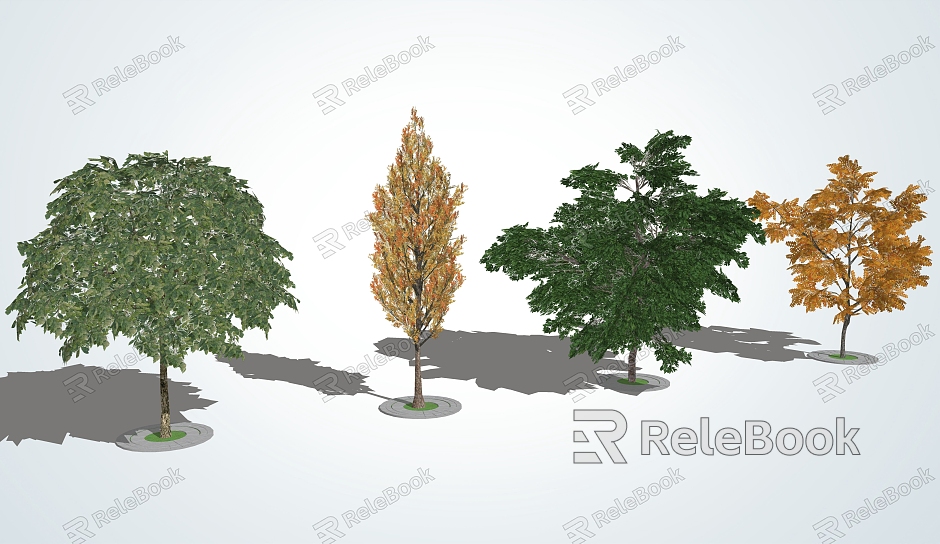 modern tree landscape tree arbor model