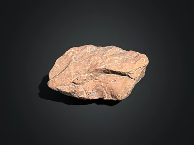 Natural Brown Rockery Stone With Textured Surface And Irregular Shape 3d model