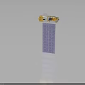Advanced Satellite Equipment With Gold White Components And Purple Solar Panel Structure 3d model