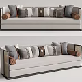 New Chinese-style Multi-person Sofa 3d model