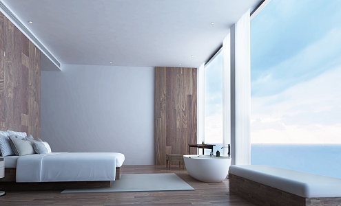 Modern Sea View Room 3d model