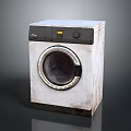 Zanussi Worn Appearance Washing Machine With Electronic Control Panel And Round Door
