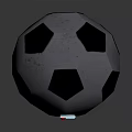 Metallic Soccer Ball Shaped Object With Control Panel Colored Buttons And Digits 3d model