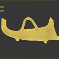 Ancient Clay Daily Household Vessel With Decorative Handle Patterns And Support Feet Design