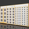 Smart Public Storage Locker System With Multiple Compartments And Digital Screen 3d model