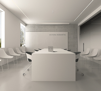 Modern Meeting Room Meeting Table and Chair 3d model