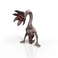 Mythical Creature Character With Long Neck Flower Like Head And Clawed Limbs