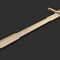 Ornate Golden Sword With Decorative Hilt And Long Metallic Blade Design