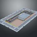 3D Architectural Layout Model of Large Complex Site Plan with Road Networks and Zones