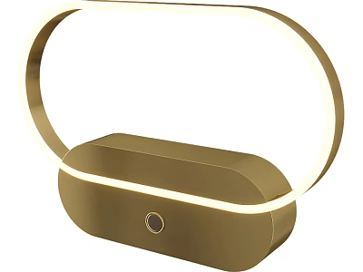 Modern Gold Circular LED Wall Sconce Minimalist Ring Design Lighting Fixture 3d model