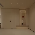 Modern Minimalist Open Concept Living Dining Room With All White Interior Sofa And Dining Table