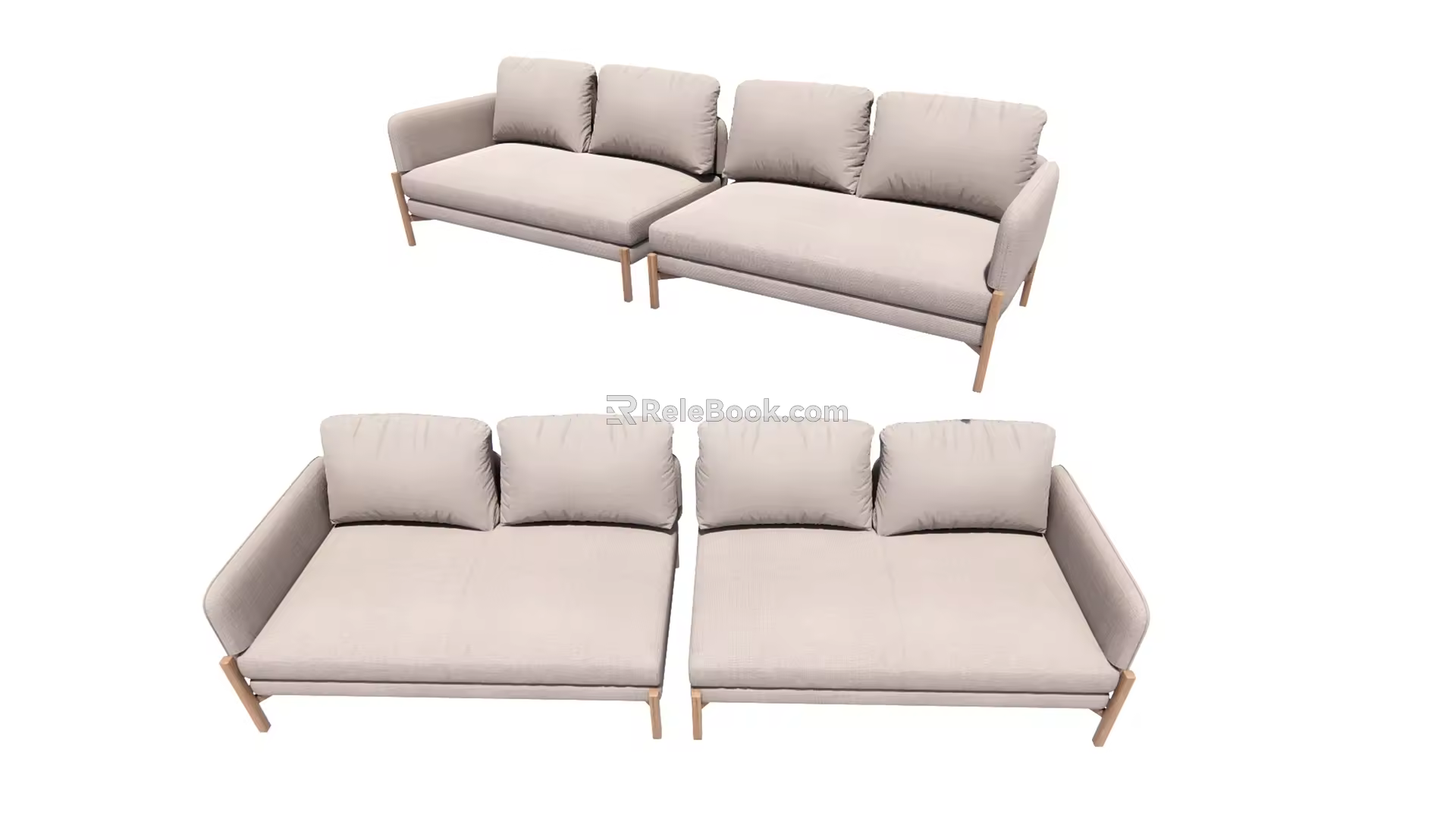 Modern Multi-person Sofa Multi-person Sofa Single Sofa Single Sofa 3d model