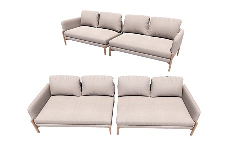 Modern Multi-person Sofa Multi-person Sofa Single Sofa Single Sofa 3d model