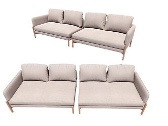 Modern Multi-person Sofa Multi-person Sofa Single Sofa Single Sofa 3d model