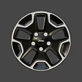 Stylish Jeep Wheel Rim With Black And Silver Alloy Design