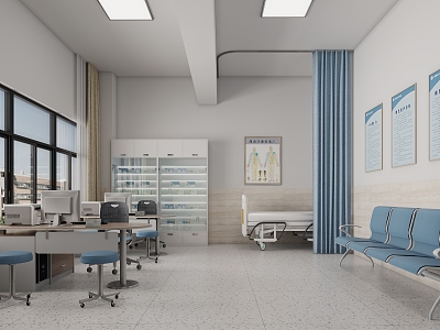 Modern Infirmary School History Exhibition Hall Infirmary 3d model