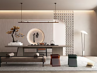 New Chinese Tea Room 3d model