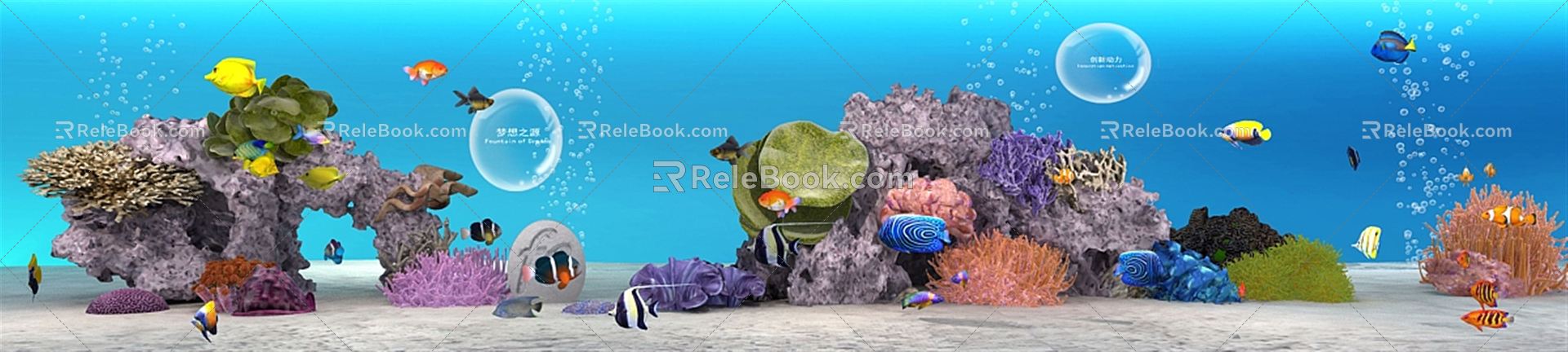 Modern Underwater World 3d model