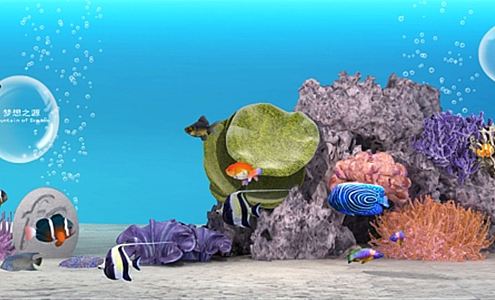 Modern Underwater World 3d model