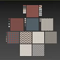 Decorative Components With Floral Geometric And Textured Patterns For Interior Design 3d model