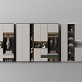 Light Luxury Shoe Cabinet Household Shoe Cabinet 3d model