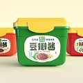 Bean sauce, scallion companion, sweet flour sauce, chili sauce, soybean sauce, seasoning 3d model