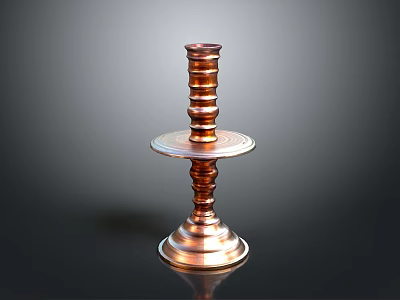 Elegant Brass Candle Holder With Shiny Surface Decorative Multi tiered Structure For Home Decoration 3d model