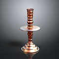 Elegant Brass Candle Holder With Shiny Surface Decorative Multi tiered Structure For Home Decoration