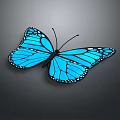 Modern Butterfly Colored Butterfly Tabby Butterfly Leaf Butterfly 3d model