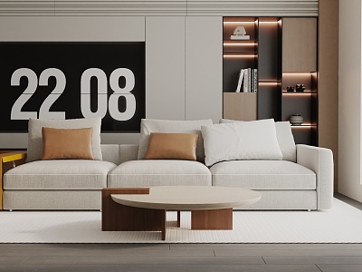 Three-seat sofa 3d model