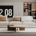 Three-seat sofa 3d model