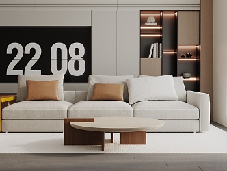 Three-seat sofa 3d model