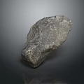Natural Gray Stone Material With Textured Surface And Reflective Effect On Dark Background 3d model
