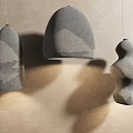 Unique Abstract Pendant Lights With Textured Surface And Modern Sculptural Design Shapes