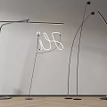 Metal floor lamp 3d model