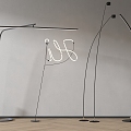 Metal floor lamp 3d model