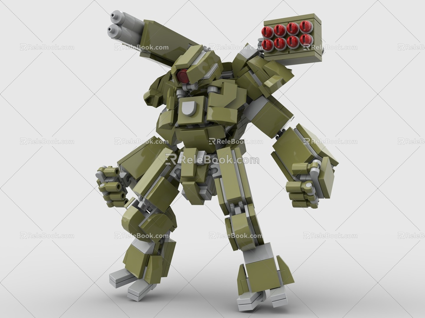 LEGO toy blocks Gundam robot mech 3d model