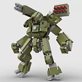 LEGO toy blocks Gundam robot mech 3d model