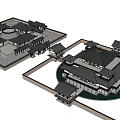 Ancient Chinese Architecture Design With Traditional Roofs And Courtyard Layout 3d model