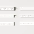 Decorative Gypsum Cornice Molding With Various Ornate Patterns For Interior Design 3d model