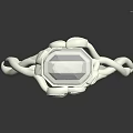 Elegant Silver Fashion Ring With White Gemstone And Braided Design Accent
