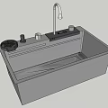 Single Bowl Matte Black Kitchen Sink With Faucet Soap Dispenser And Drain