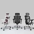 Modern Ergonomic Mesh Office Chairs For Home Office With Headrests Armrests Various Colors