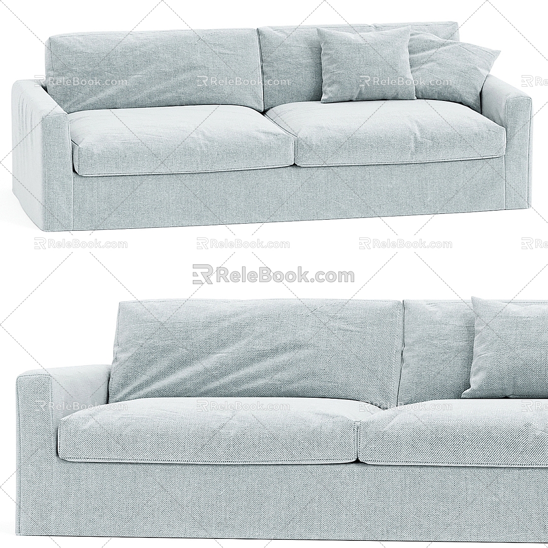 Sixpenny fabric double sofa model