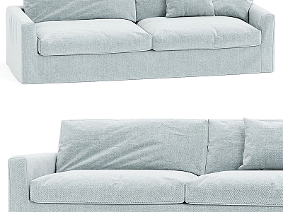 Sixpenny fabric double sofa model