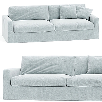 Sixpenny fabric double sofa 3d model