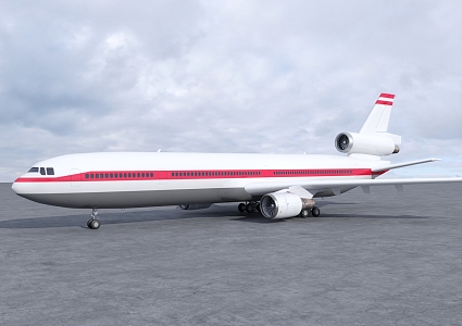 modern aircraft 3d model