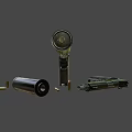 Clear View of Disassembled and Complete Pistol With Bullets and Parts