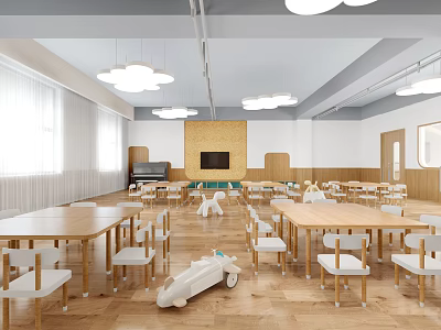 Modern Kindergarten Classroom 3d model