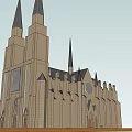 Ancient Medieval Architecture With Stone Spires Towers And Ornate Exterior Design